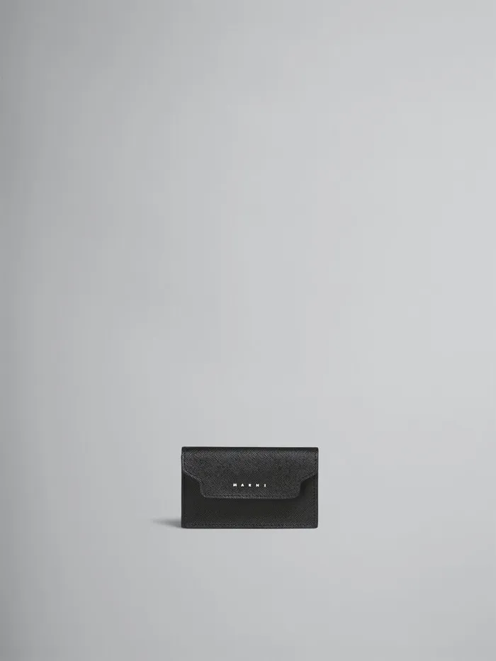 Black Saffiano Leather Ziparound Card Case Men Marni Wallets and Small Leather Goods Black Saffiano Leather Ziparound Card Case Men Marni Wallets and Small Leather Goods