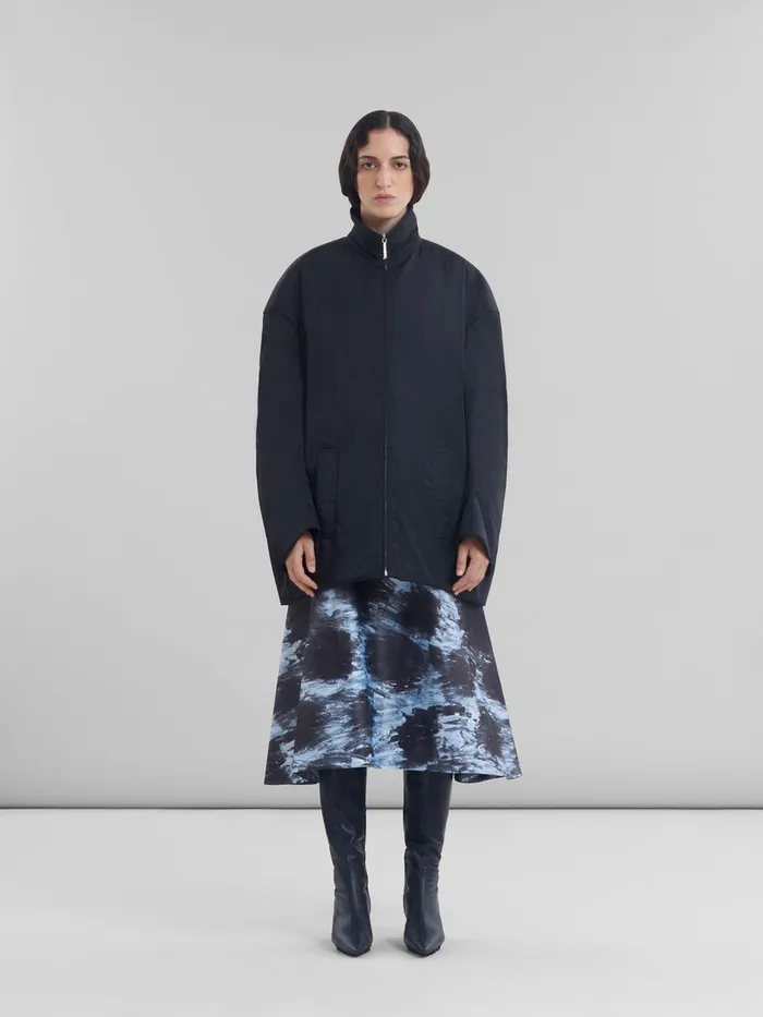 Black Twill Parka Women Marni Coats and Jackets