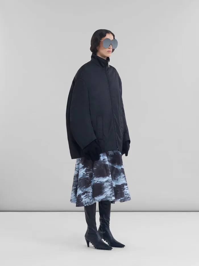 Black Twill Parka Women Marni Coats and Jackets