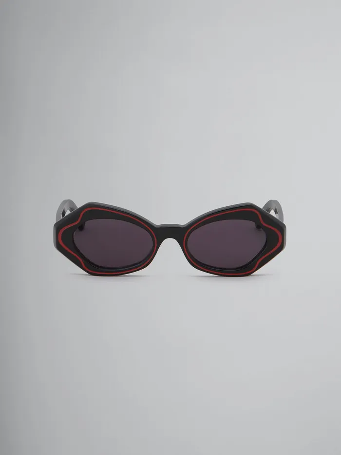 Black Unlahand Sunglasses WomenMen Marni Sunglasses