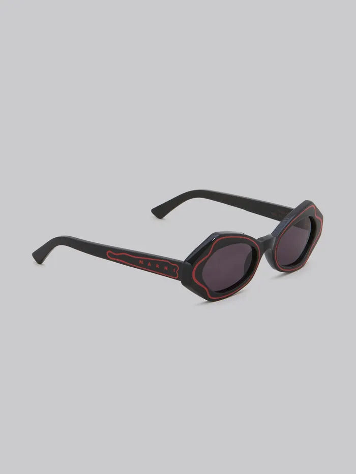 Black Unlahand Sunglasses WomenMen Marni Sunglasses