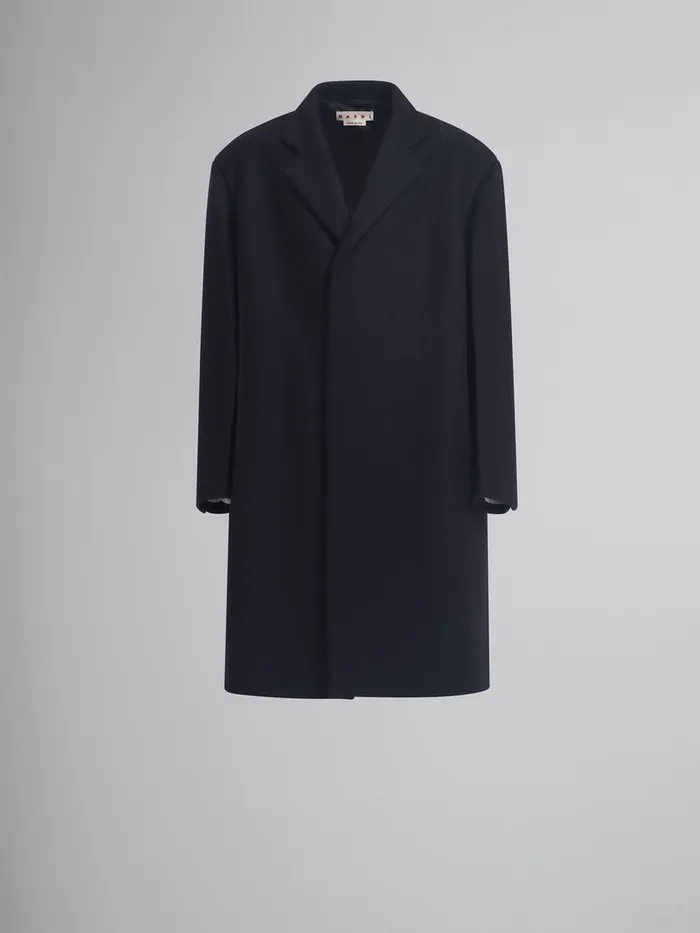 Black Wool Oversized Coat Men Marni Coats and Jackets