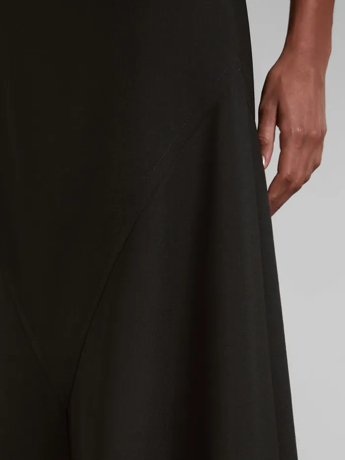 Black Wool Skirt With Asymmetric Hem Women Marni Skirts