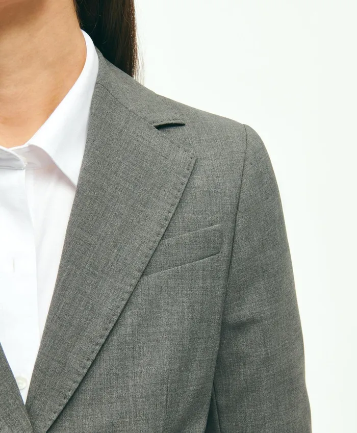 Blazers Women Brooks Brothers The Essential Brooks Brothers Stretch Wool Jacket Dark Grey