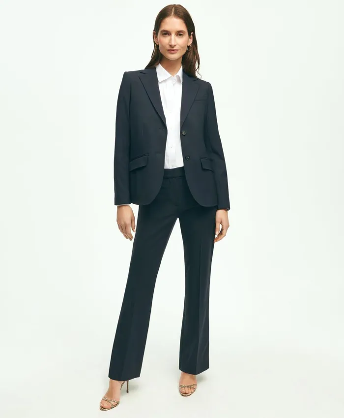 Blazers Women Brooks Brothers The Essential Brooks Brothers Stretch Wool Jacket Navy