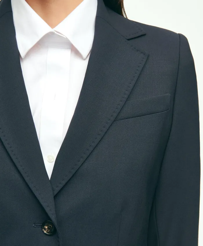Blazers Women Brooks Brothers The Essential Brooks Brothers Stretch Wool Jacket Navy