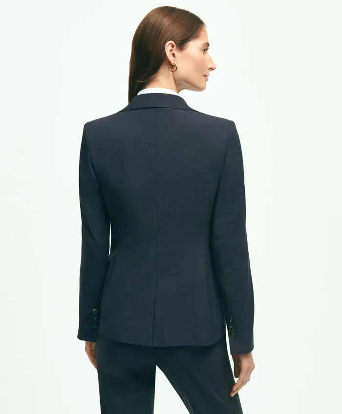Blazers Women Brooks Brothers The Essential Brooks Brothers Stretch Wool Jacket Navy