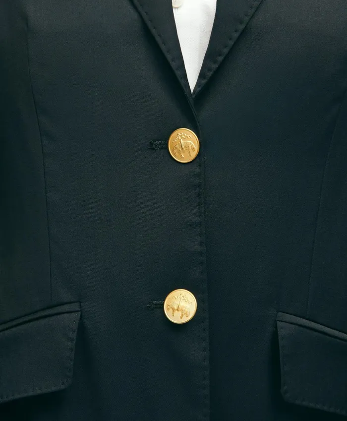 Blazers Women Brooks Brothers Wool TwoButton Blazer Navy