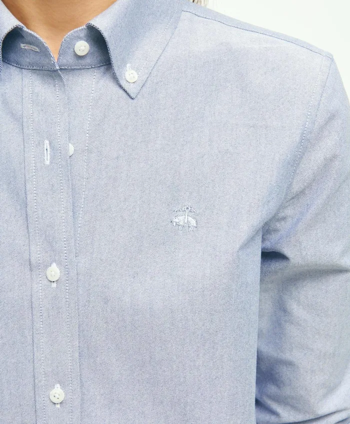 Blouses andamp Shirts Women Brooks Brothers ClassicFit Cotton Oxford Shirt Blue