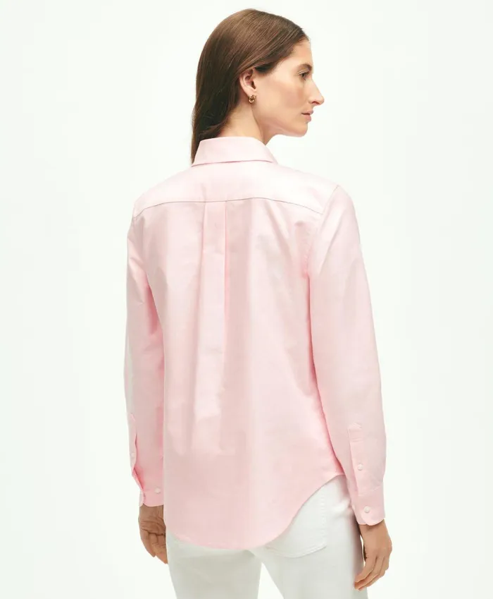 Blouses andamp Shirts Women Brooks Brothers ClassicFit Cotton Oxford Shirt Pink