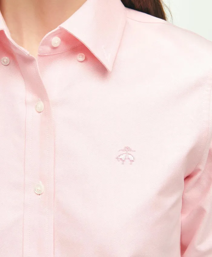 Blouses andamp Shirts Women Brooks Brothers ClassicFit Cotton Oxford Shirt Pink
