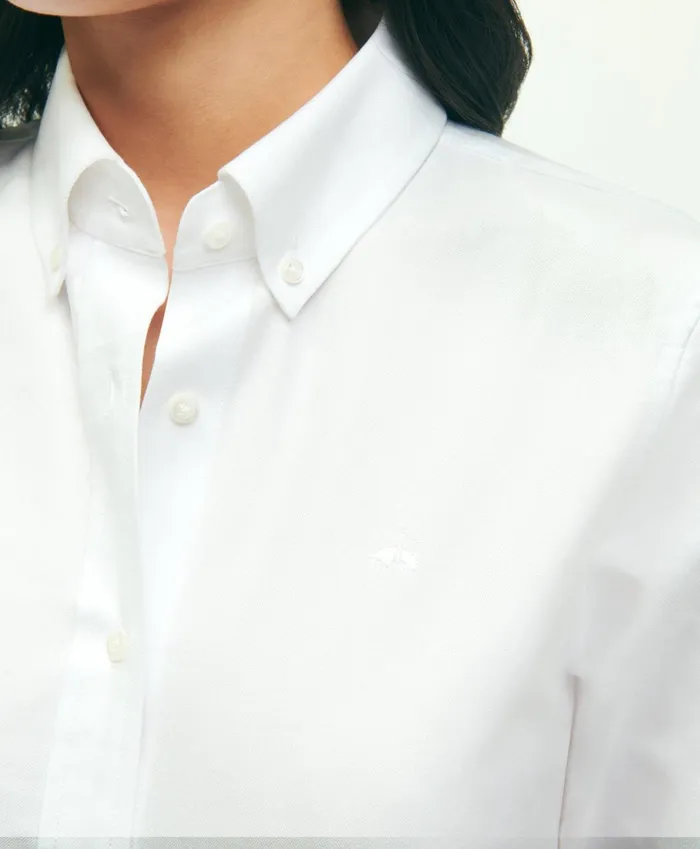 Blouses andamp Shirts Women Brooks Brothers ClassicFit Cotton Oxford Shirt White