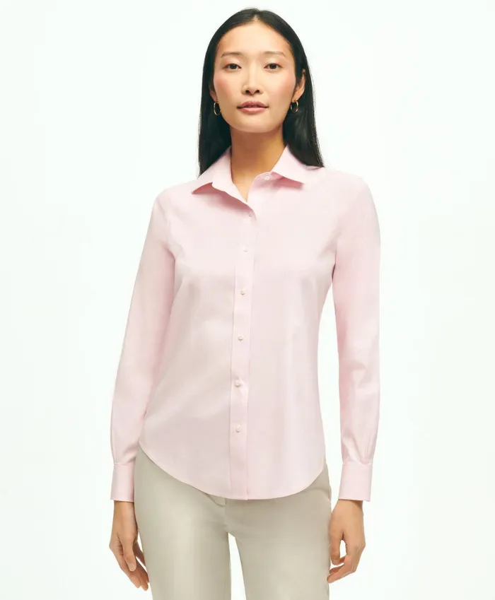 Blouses andamp Shirts Women Brooks Brothers ClassicFit NonIron Stretch Supima Cotton Dress Shirt Pink Blouses andamp Shirts Women Brooks Brothers ClassicFit NonIron Stretch Supima Cotton Dress Shirt Pink