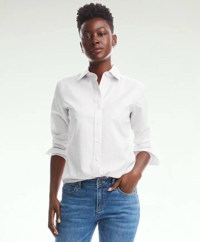 Blouses andamp Shirts Women Brooks Brothers ClassicFit NonIron Stretch Supima Cotton Dress Shirt White Blouses andamp Shirts Women Brooks Brothers ClassicFit NonIron Stretch Supima Cotton Dress Shirt White