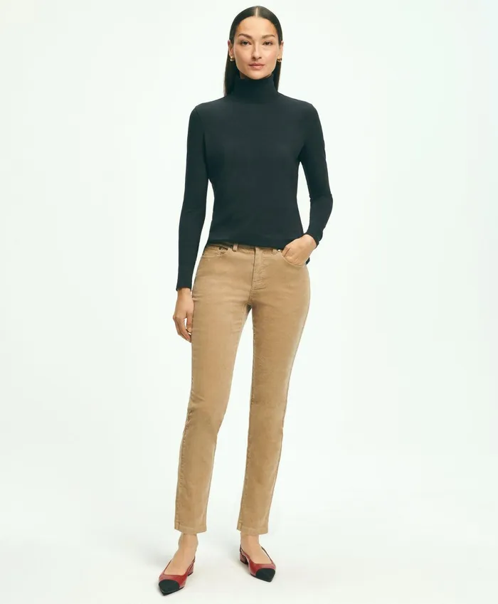 Blouses andamp Shirts Women Brooks Brothers Cotton Modal Turtleneck Black