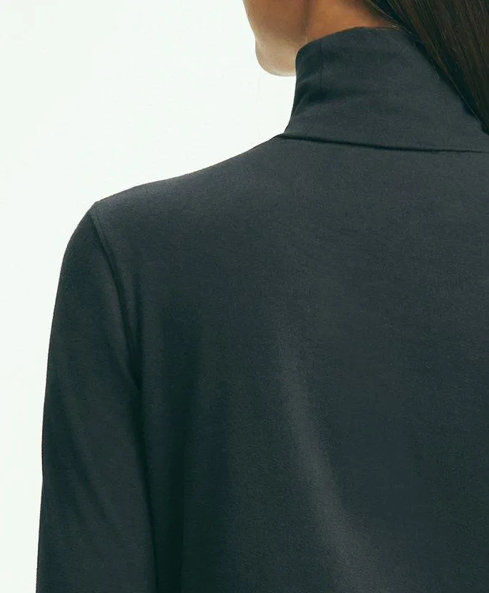 Blouses andamp Shirts Women Brooks Brothers Cotton Modal Turtleneck Black
