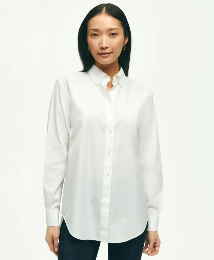 Blouses andamp Shirts Women Brooks Brothers Relaxed Fit Stretch Supima Cotton NonIron Dress Shirt White Blouses andamp Shirts Women Brooks Brothers Relaxed Fit Stretch Supima Cotton NonIron Dress Shirt White