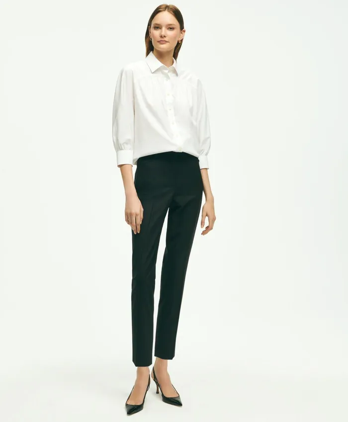 Blouses andamp Shirts Women Brooks Brothers Stretch Supima Cotton NonIron Blouse White