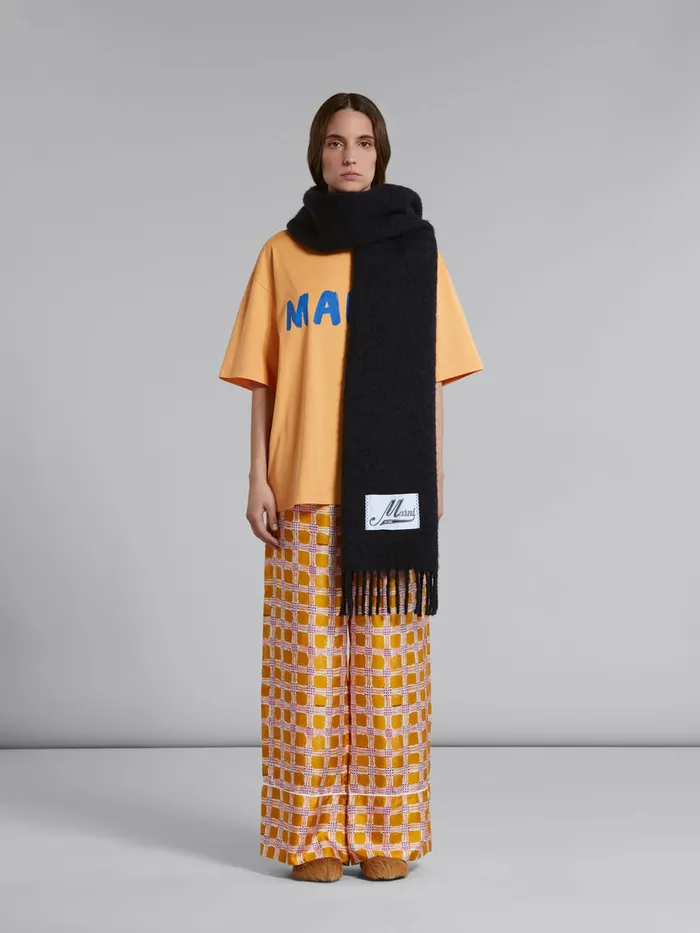 Blue Alpaca Scarf Women Marni Scarves