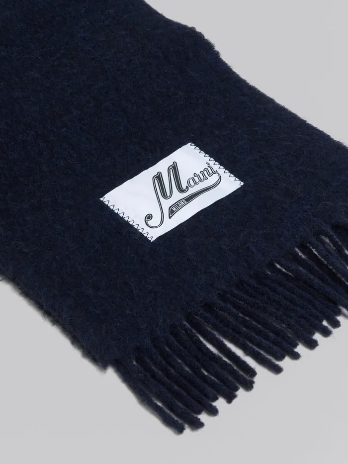 Blue Alpaca Scarf Women Marni Scarves