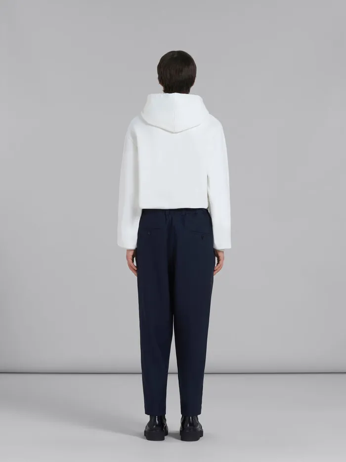 Blue Cropped Trousers In Tropical Wool Men Marni Pants