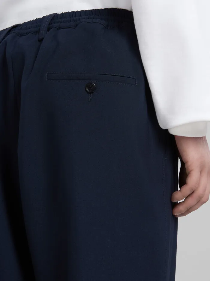 Blue Cropped Trousers In Tropical Wool Men Marni Pants