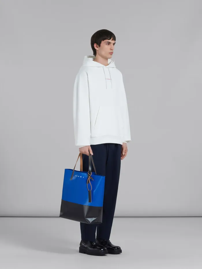 Blue Cropped Trousers In Tropical Wool Men Marni Pants