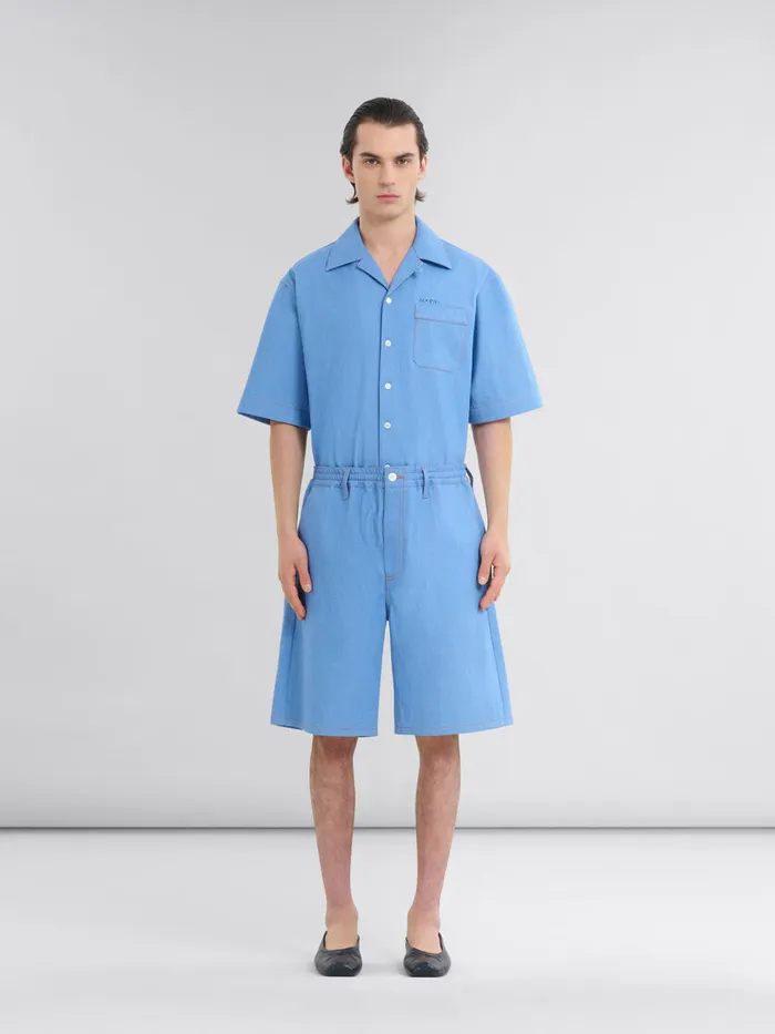 Blue Denim Boxer Shorts Men Marni Pants