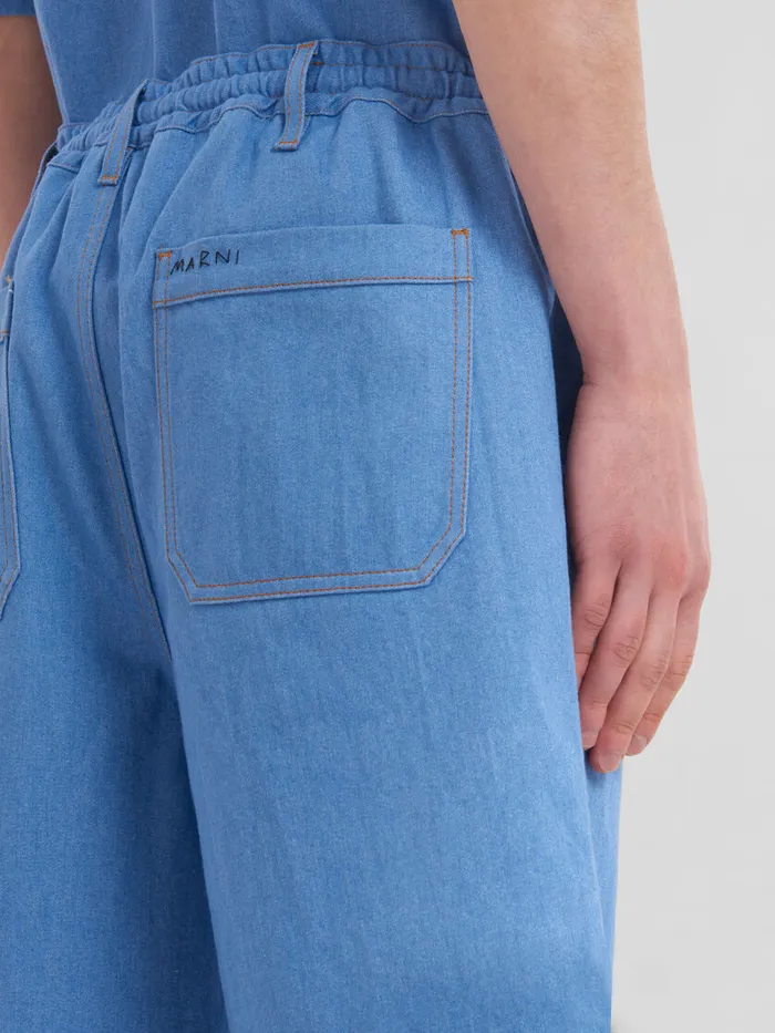 Blue Denim Boxer Shorts Men Marni Pants