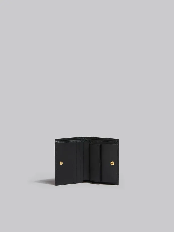Blue Leather Bifold Wallet With Marni Mending Men Marni Wallets and Small Leather Goods