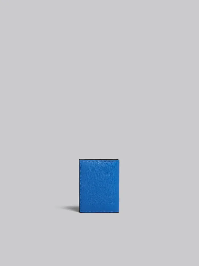 Blue Leather Bifold Wallet With Marni Mending Men Marni Wallets and Small Leather Goods