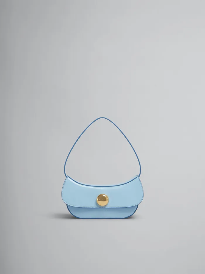 Blue Leather Butterfly Small Hobo Bag Women Marni Shoulder Bags