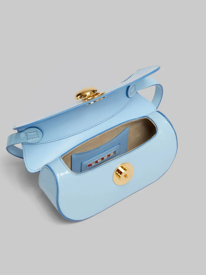 Blue Leather Butterfly Small Hobo Bag Women Marni Shoulder Bags