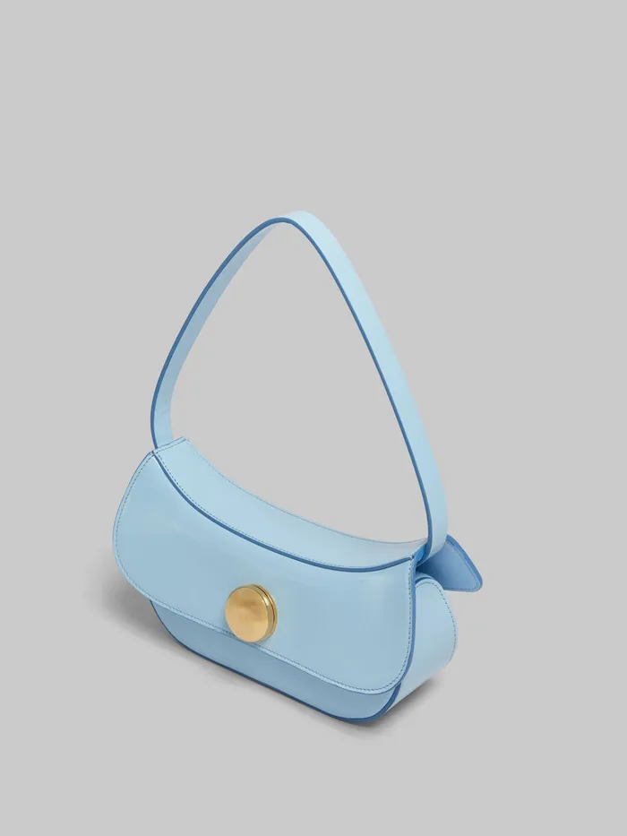 Blue Leather Butterfly Small Hobo Bag Women Marni Shoulder Bags