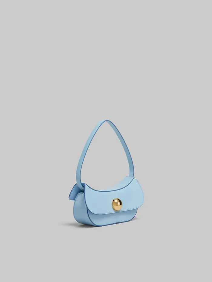 Blue Leather Butterfly Small Hobo Bag Women Marni Shoulder Bags
