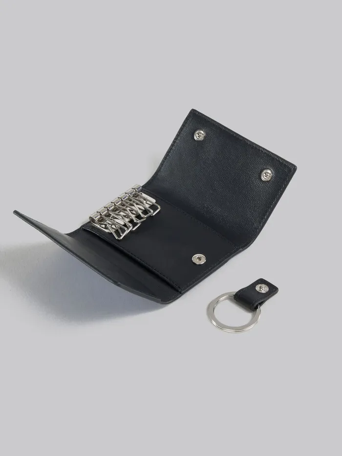 Blue Leather Key Holder With Marni Mending Men Marni Other Accessories