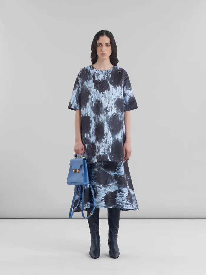 Blue Leather Trunkaroo Backpack Women Marni Trunkaroo Bag