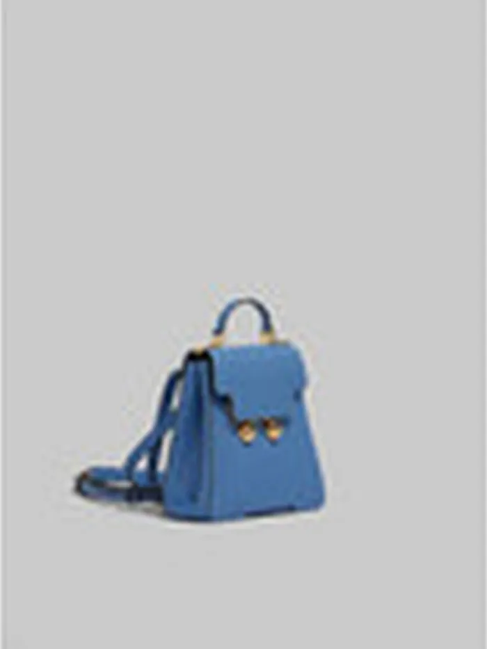 Blue Leather Trunkaroo Backpack Women Marni Trunkaroo Bag
