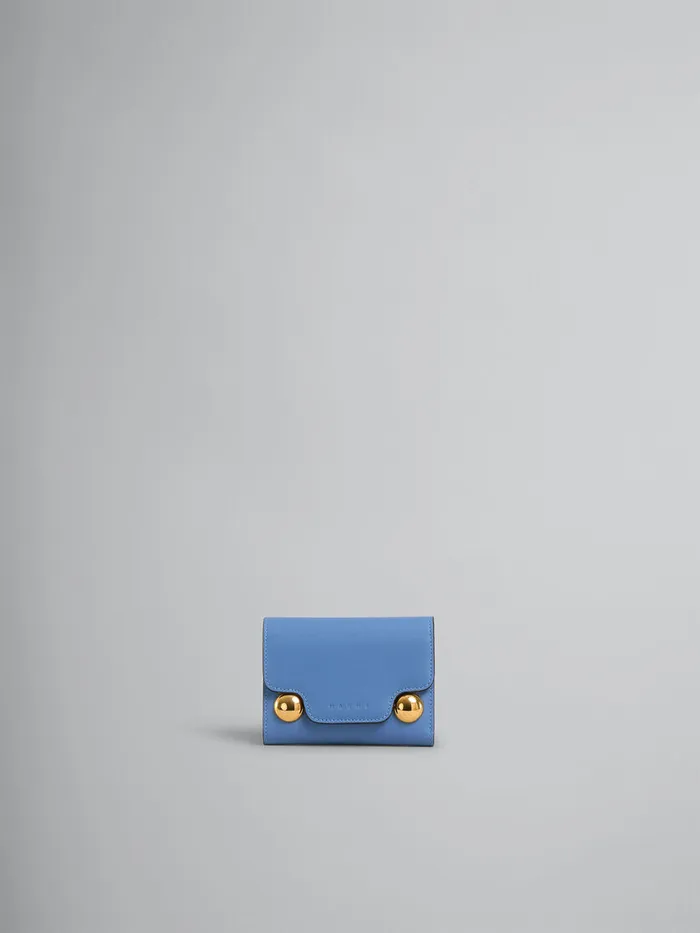Blue Leather Trunkaroo Trifold Wallet Women Marni Wallets and Small Leather Goods Blue Leather Trunkaroo Trifold Wallet Women Marni Wallets and Small Leather Goods