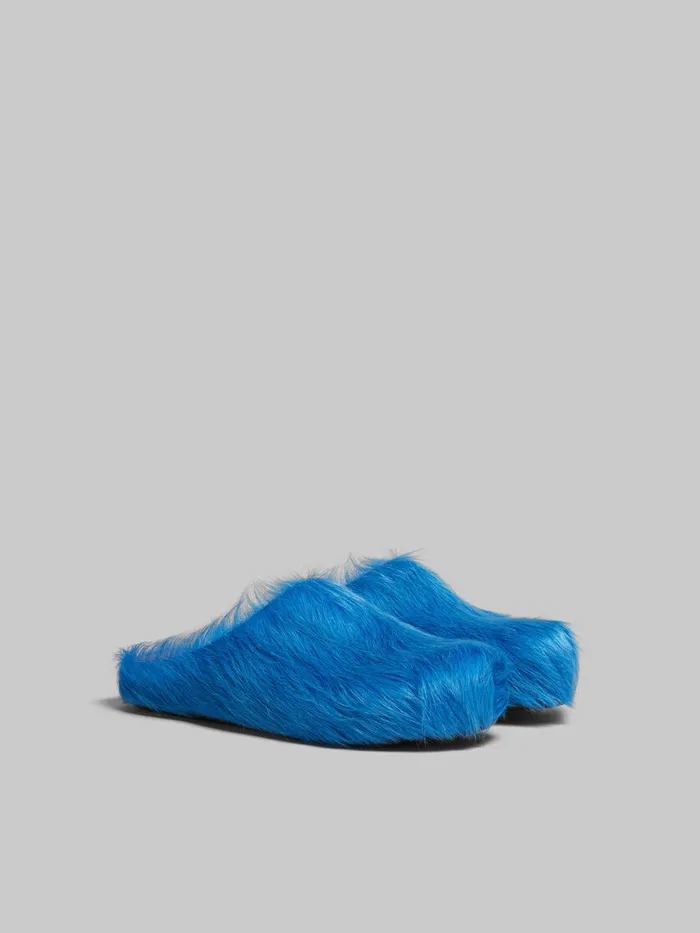Blue Longhair Calfskin Fussbett Sabot Women Marni Fussbett