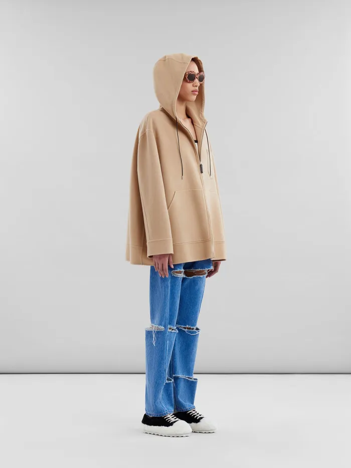 Blue Organic Denim Slashed Boyfriend Jeans Women Marni Pants