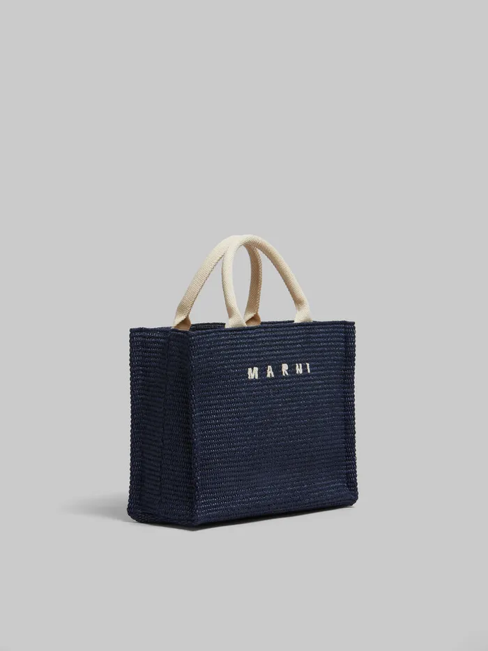 Blue Raffiaeffect Small Tote Bag Women Marni Tote Bags