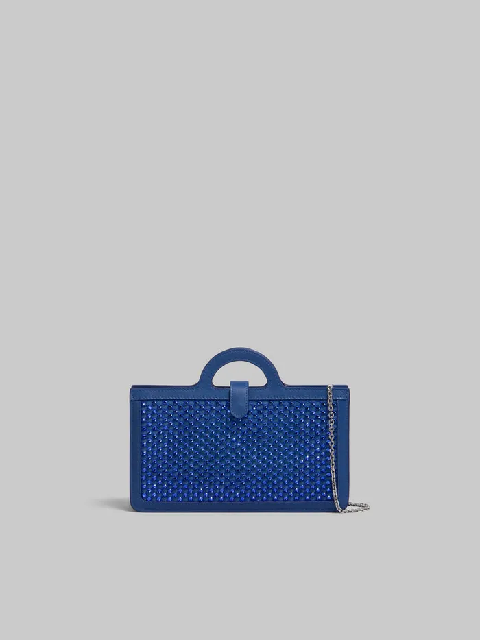 Blue Rhinestone Tropicalia Long Wallet With Chain Strap Women Marni Wallets and Small Leather Goods Blue Rhinestone Tropicalia Long Wallet With Chain Strap Women Marni Wallets and Small Leather Goods