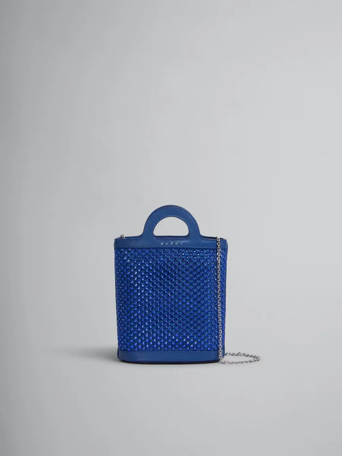 Blue Rhinestone Tropicalia Nano Bucket Bag Women Marni Wallets and Small Leather Goods Blue Rhinestone Tropicalia Nano Bucket Bag Women Marni Wallets and Small Leather Goods