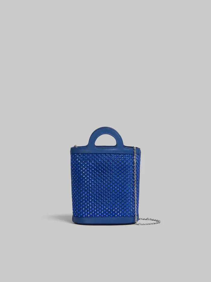 Blue Rhinestone Tropicalia Nano Bucket Bag Women Marni Wallets and Small Leather Goods