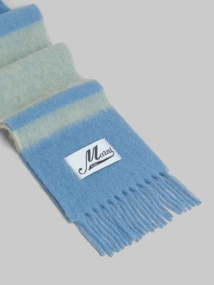 Blue Striped Alpacamohair Scarf Women Marni Scarves