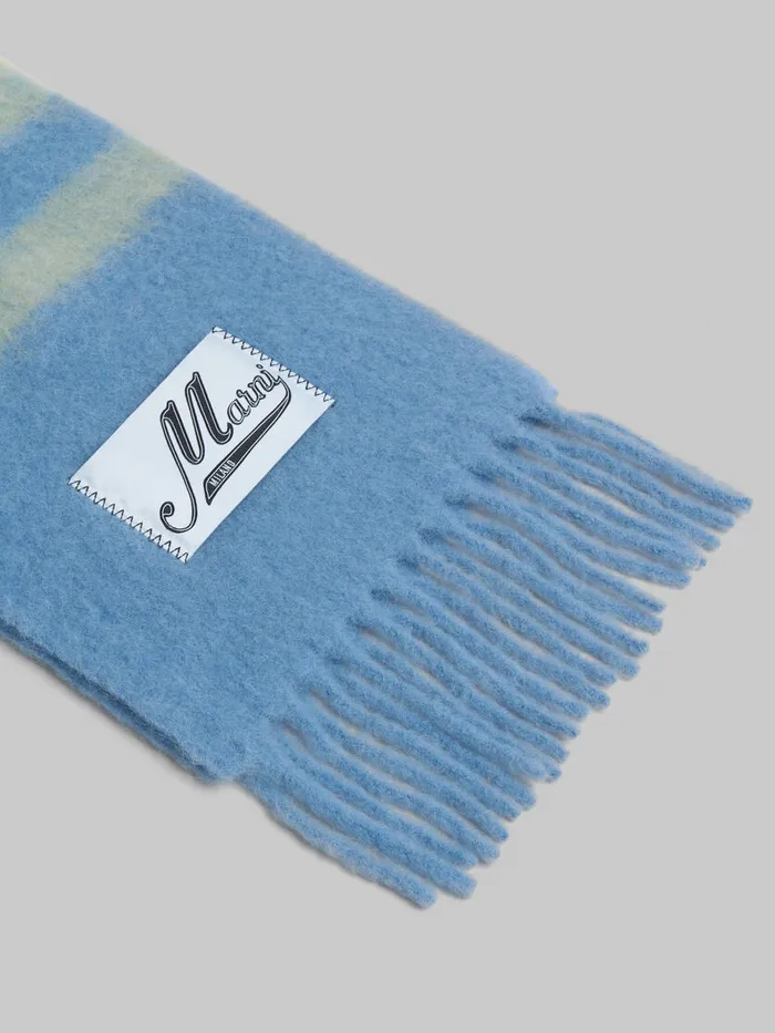 Blue Striped Alpacamohair Scarf Women Marni Scarves