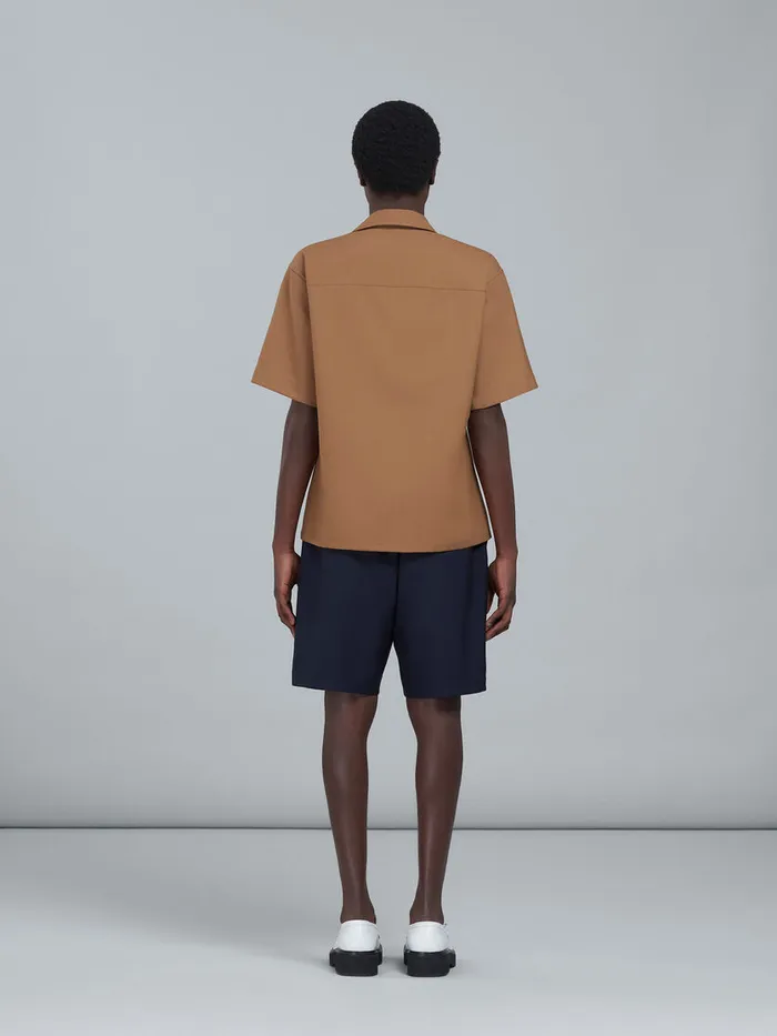 Blue Tropical Wool Bermuda Pants Men Marni Pants