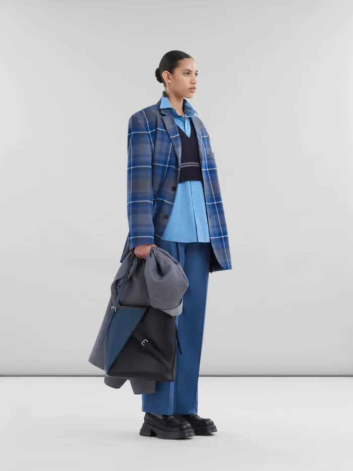 Blue Tropical Wool Pleated Trousers Women Marni Pants