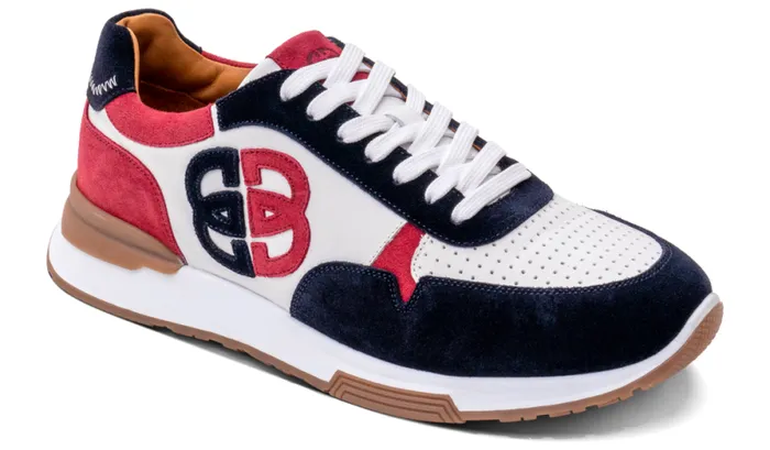 Boston 8211 RedWhiteNavy Mens Barker Shoes Sneakers